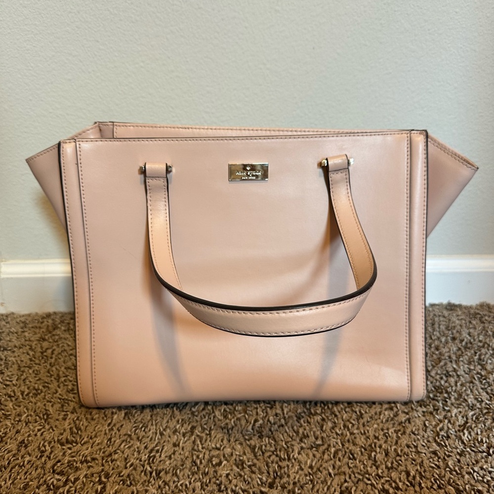 Kate Spade Pink Leather Tote Bag